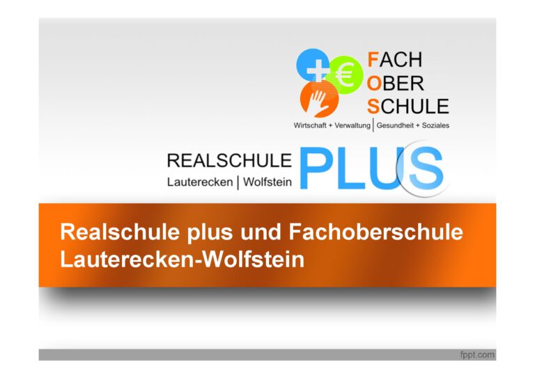 Erste Seite der Präsentation über die Realschule plus Lauterecken Wolfstein